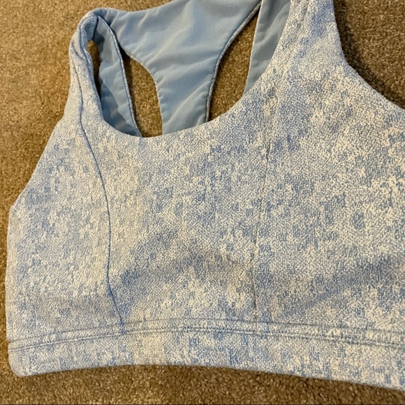 NWOT Gymshark Malibu Blue Marl Fleur Sports Bra - Picture 5 of 9